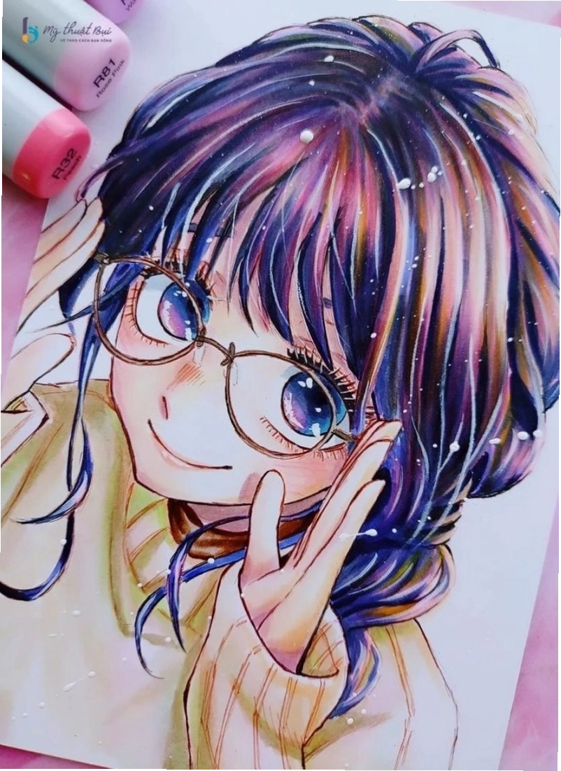 Tranh vẽ anime nữ đẹp