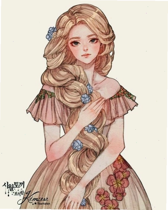 Vẽ công chúa anime dễ thương