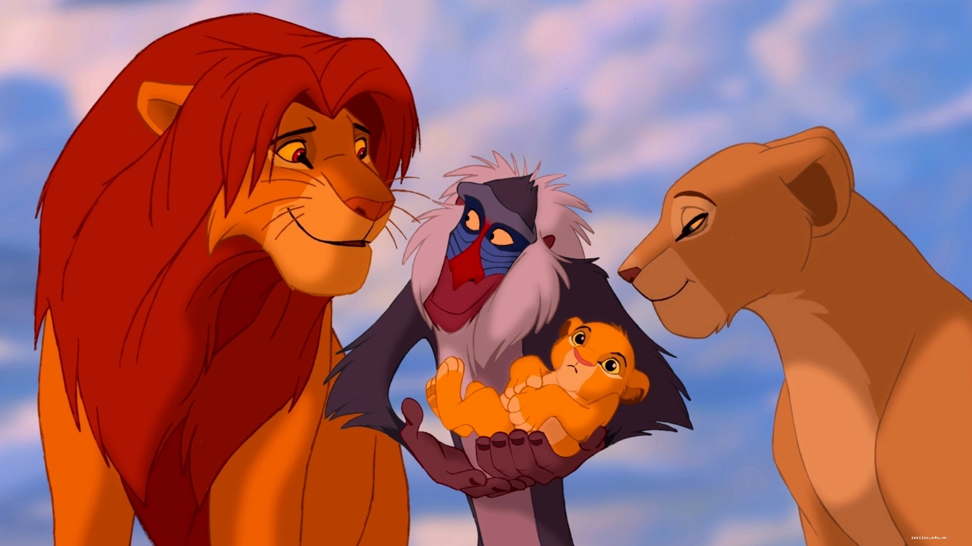 Vua sư tử Simba oai hùng trên đỉnh đá