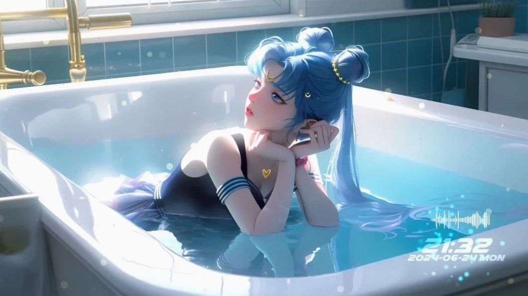 Wallpaper 4k pc anime cô gái mặc váy xanh