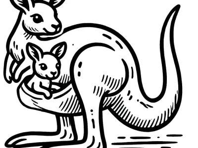 Thưởng thức bộ tranh tô màu Kangaroo tinh tế đầy mê hoặc