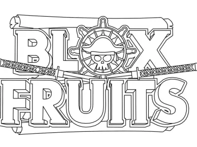 Tranh tô màu Blox Fruit khám phá thế giới hải tặc màu sắc